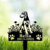 DINOZOZO Personalized Dog Memorial Stake Airedale Terrier Dog Grave Marker Dog Memorial Gifts Custom Metal Signs 3