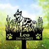 DINOZOZO Personalized Dog Memorial Stake Australian Cattle Dog Grave Marker Dog Memorial Gifts Custom Metal Signs 4