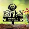DINOZOZO Personalized Dog Memorial Stake Bichons Frise Dog Grave Marker Dog Memorial Gifts Custom Metal Signs 1