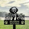 DINOZOZO Personalized Dog Memorial Stake Bichons Frise Dog Grave Marker Dog Memorial Gifts Custom Metal Signs 2