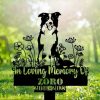 DINOZOZO Personalized Dog Memorial Stake Border Collie Dog Grave Marker Dog Memorial Gifts Custom Metal Signs