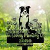 DINOZOZO Personalized Dog Memorial Stake Border Collie Dog Grave Marker V1 Dog Memorial Gifts Custom Metal Signs 1