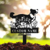 DINOZOZO Personalized Dog Memorial Stake Border Collie Dog Grave Marker V2 Dog Memorial Gifts Custom Metal Signs 2