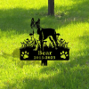 DINOZOZO Personalized Dog Memorial Stake Boston Terrier Dog Grave Marker Dog Memorial Gifts Custom Metal Signs 1