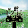 DINOZOZO Personalized Dog Memorial Stake Bull Mastiff Dog Grave Marker Dog Memorial Gifts Custom Metal Signs 2 1