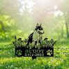DINOZOZO Personalized Dog Memorial Stake Bull Terrier Dog Grave Marker Dog Memorial Gifts Custom Metal Signs 2