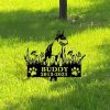DINOZOZO Personalized Dog Memorial Stake Bull Terrier Dog Grave Marker Dog Memorial Gifts Custom Metal Signs 3