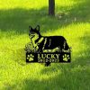 DINOZOZO Personalized Dog Memorial Stake Cardigan Welsh Corgi Dog Grave Marker Dog Memorial Gifts Custom Metal Signs 2
