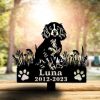 DINOZOZO Personalized Dog Memorial Stake Cavalier King Charles Spaniel Dog Grave Marker Dog Memorial Gifts Custom Metal Signs 1
