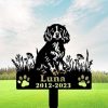 DINOZOZO Personalized Dog Memorial Stake Cavalier King Charles Spaniel Dog Grave Marker Dog Memorial Gifts Custom Metal Signs 2