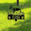 DINOZOZO Personalized Dog Memorial Stake Chinese Shar Pei Dog Grave Marker Dog Memorial Gifts Custom Metal Signs 1