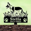 DINOZOZO Personalized Dog Memorial Stake Chinese Shar Pei Dog Grave Marker Dog Memorial Gifts Custom Metal Signs 3