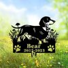 DINOZOZO Personalized Dog Memorial Stake Dachshund Dog Grave Marker Dog Memorial Gifts Custom Metal Signs 1