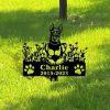 DINOZOZO Personalized Dog Memorial Stake Doberman Pinscher Dog Grave Marker Dog Memorial Gifts Custom Metal Signs 1
