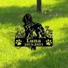 DINOZOZO Personalized Dog Memorial Stake English Cocker Spaniel Dog Grave Marker Dog Memorial Gifts Custom Metal Signs 3