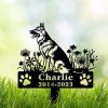 DINOZOZO Personalized Dog Memorial Stake German Shepherd Dog Grave Marker Dog Memorial Gifts Custom Metal Signs 1