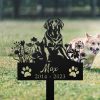 DINOZOZO Personalized Dog Memorial Stake Labrador Retriever Dog Grave Marker Dog Memorial Gifts Custom Metal Signs 2 1