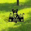 DINOZOZO Personalized Dog Memorial Stake Papillon Dog Grave Marker Dog Memorial Gifts Custom Metal Signs 1