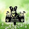 DINOZOZO Personalized Dog Memorial Stake Papillon Dog Grave Marker Dog Memorial Gifts Custom Metal Signs 3