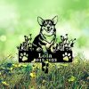 DINOZOZO Personalized Dog Memorial Stake Pembroke Welsh Corgi Dog Grave Marker Dog Memorial Gifts Custom Metal Signs 3