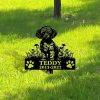 DINOZOZO Personalized Dog Memorial Stake Poodle Dog Grave Marker V1 Dog Memorial Gifts Custom Metal Signs 2
