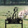 DINOZOZO Personalized Dog Memorial Stake Poodle Dog Grave Marker V2 Dog Memorial Gifts Custom Metal Signs 1