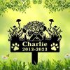 DINOZOZO Personalized Dog Memorial Stake Pug Dog Grave Marker Dog Memorial Gifts Custom Metal Signs 1