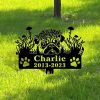 DINOZOZO Personalized Dog Memorial Stake Pug Dog Grave Marker Dog Memorial Gifts Custom Metal Signs 3