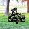 DINOZOZO Personalized Dog Memorial Stake Rottweiler Dog Grave Marker Dog Memorial Gifts Custom Metal Signs 2