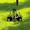 DINOZOZO Personalized Dog Memorial Stake Saint Bernard Dog Grave Marker Dog Memorial Gifts Custom Metal Signs 1