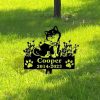 DINOZOZO Personalized Dog Memorial Stake Shiba Inu Dog Grave Marker Dog Memorial Gifts Custom Metal Signs 3