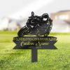DINOZOZO Personalized Memorial Stake Biker Motocycle Rider Grave Marker Rider Sympathy Gifts Custom Metal Signs2