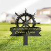DINOZOZO Personalized Memorial Stake Captain Sailor Grave Marker Captain Sailor Sympathy Gifts Custom Metal Signs3