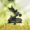DINOZOZO Personalized Memorial Stake Dirtbike Motocross Biker Grave Marker Biker Sympathy Gifts Custom Metal Signs 2