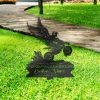 DINOZOZO Personalized Memorial Stake Dirtbike Motocross Biker Grave Marker Biker Sympathy Gifts Custom Metal Signs 4