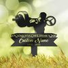 DINOZOZO Personalized Memorial Stake Fitness Trainer Bodybuilder Grave Marker Fitness Trainer Sympathy Gifts Custom Metal Signs1