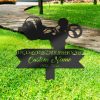 DINOZOZO Personalized Memorial Stake Fitness Trainer Bodybuilder Grave Marker Fitness Trainer Sympathy Gifts Custom Metal Signs4