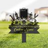 DINOZOZO Personalized Memorial Stake Floral Teaching Tools Teacher Grave Marker Teacher Sympathy Gifts Custom Metal Signs2