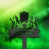 DINOZOZO Personalized Memorial Stake Floral Teaching Tools Teacher Grave Marker Teacher Sympathy Gifts Custom Metal Signs3