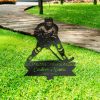 DINOZOZO Personalized Memorial Stake Hockey Player Grave Marker Hockey Player Sympathy Gifts Custom Metal Signs4