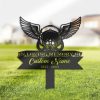 DINOZOZO Personalized Memorial Stake Pilot Aviator Grave Marker Pilot Aviator Sympathy Gifts Custom Metal Signs2