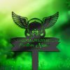 DINOZOZO Personalized Memorial Stake Pilot Aviator Grave Marker Pilot Aviator Sympathy Gifts Custom Metal Signs3