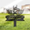 DINOZOZO Personalized Memorial Stake Rock N Roll Lover Musician Grave Marker Musician Sympathy Gifts Custom Metal Signs2