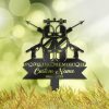 DINOZOZO Personalized Memorial Stake Scuba Diving Diver Grave Marker Diver Sympathy Gifts Custom Metal Signs