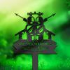 DINOZOZO Personalized Memorial Stake Scuba Diving Diver Grave Marker Diver Sympathy Gifts Custom Metal Signs3