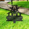 DINOZOZO Personalized Memorial Stake Scuba Diving Diver Grave Marker Diver Sympathy Gifts Custom Metal Signs4