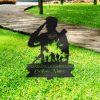 DINOZOZO Personalized Memorial Stake Veteran US Soldier Army Grave Marker Fallen Soldier Sympathy Gifts Custom Metal Signs4