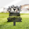 DINOZOZO Personalized Memorial Stake Writer Author Typewriter Grave Marker Author Sympathy Gifts Custom Metal Signs2