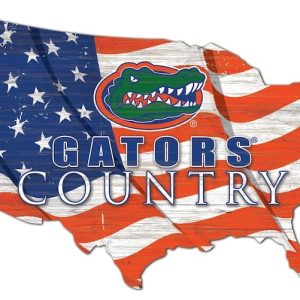 Florida Gators USA Country Flag Metal Sign University Of Florida Athletics Signs Gift for Fans Custom Metal Signs