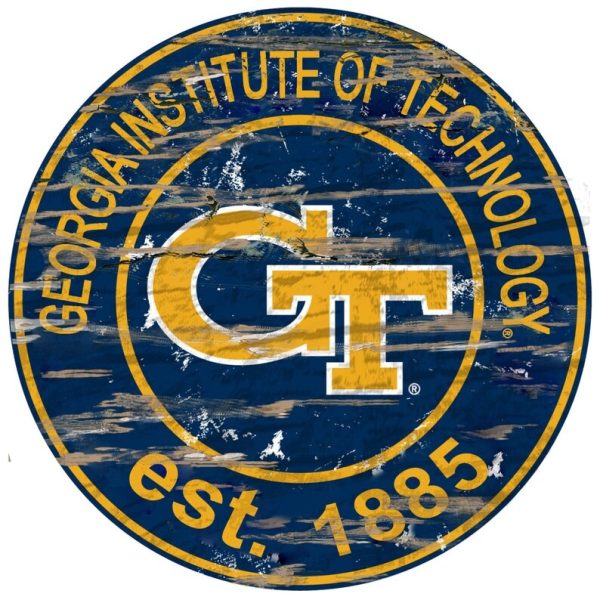 Georgia Institute of Technology EST.1885 Classic Metal Sign Georgia Tech Yellow Jackets Signs Gift for Fans Custom Metal Signs